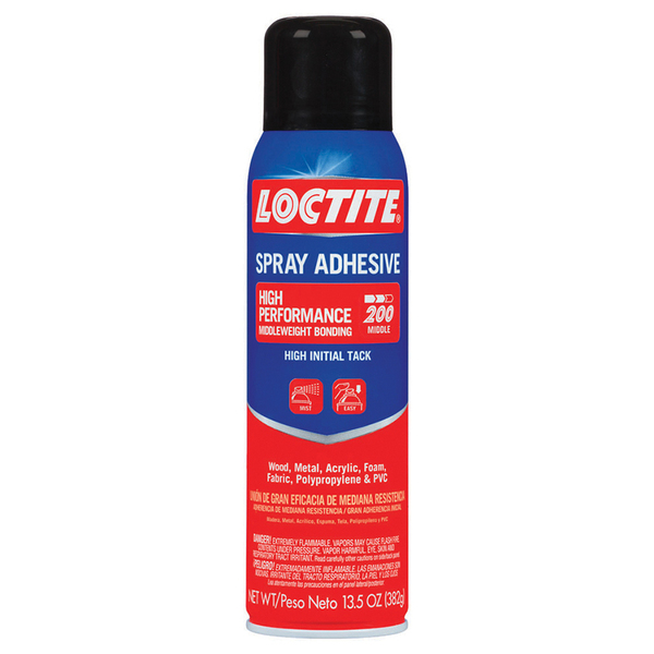 Loctite Spray Adhesive, High Performance, 13.5oz., Red/Blue 1713065